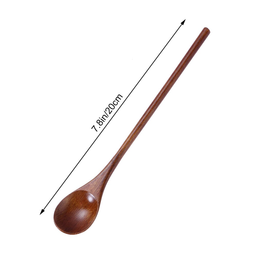3 Pieces Eco Friendly Natural Wooden Spoon Set for Eating Mixing Stirring Cooking Coffee Demitasse Tea Dessert