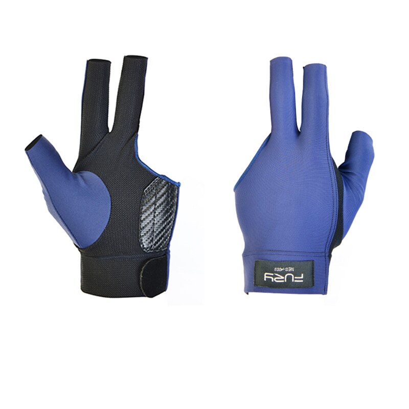 Accessoires de billard fureur étanchéité réglable gants de queue de piscine mitaine unisexe fonction antidérapante élasticité de pour la main gauche: Blue  left hand wear