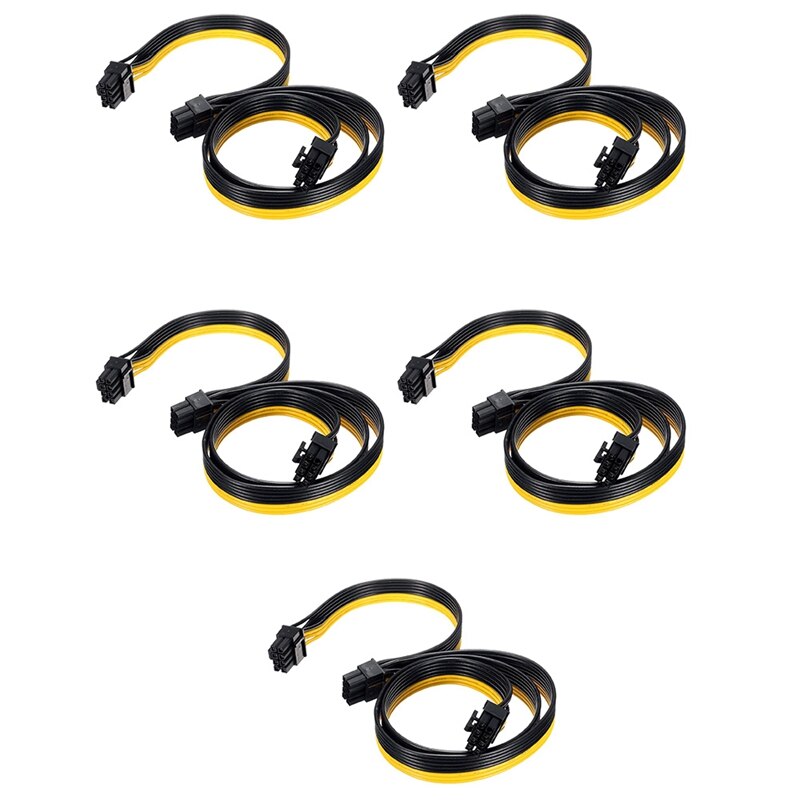 5Stck ATX 8 Stift Stecker auf Dual PCIe 8(6 + 2) Stift männlich Energie Adapter Kabel Nur für Corsair Modulare Netzteil 60cm + 20cm: Ursprünglich Titel