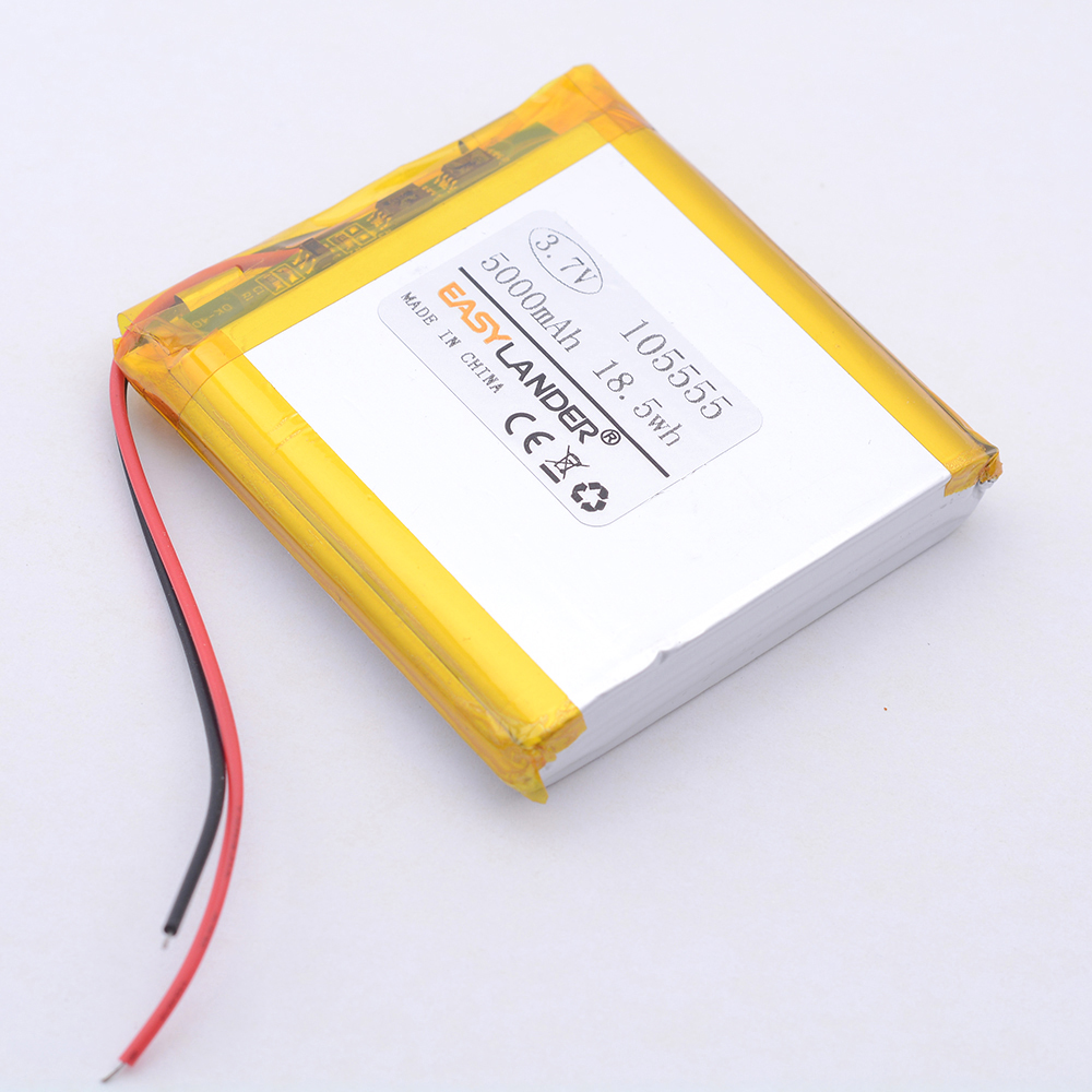 3.7V 105555 5000mAh Rechargeable Lithium Li-ion Li Polymer Battery