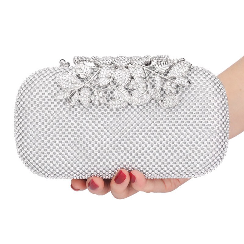 Bloem Strass Avondtasje Wedding Party Diner Portemonnee Crossbody Schouder Mini Bag