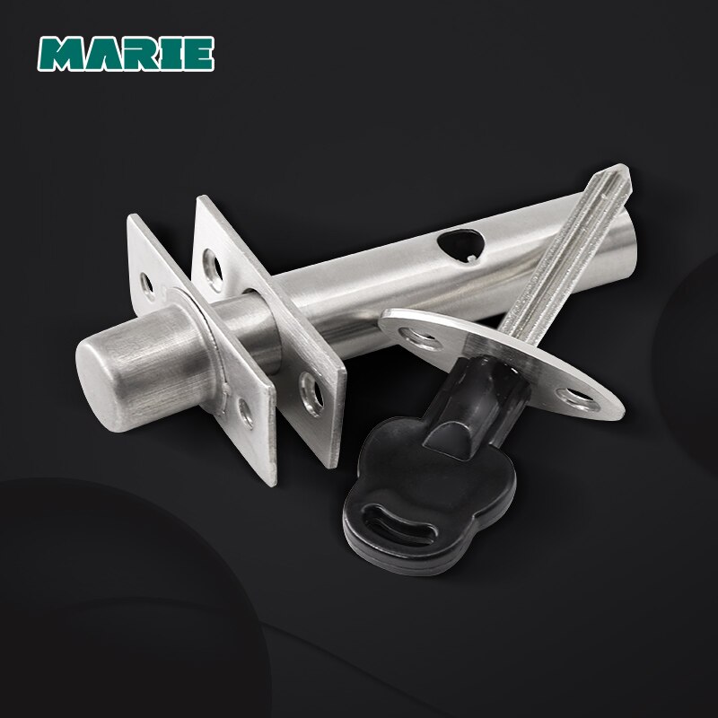 Marie Stainless Steel Pipe Well Lock Fireproof Door Escape Aisle Locks Invisible Tube Well Lock With Keys Door Bolts Hardware