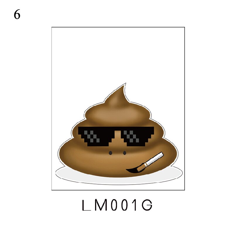 Cute Funny Poop Silhouette Toilet Stool Sticker For Bathroom Toilet Decor Removable Waterproof Wallpaper Wall Decals Home Decor: LM001G