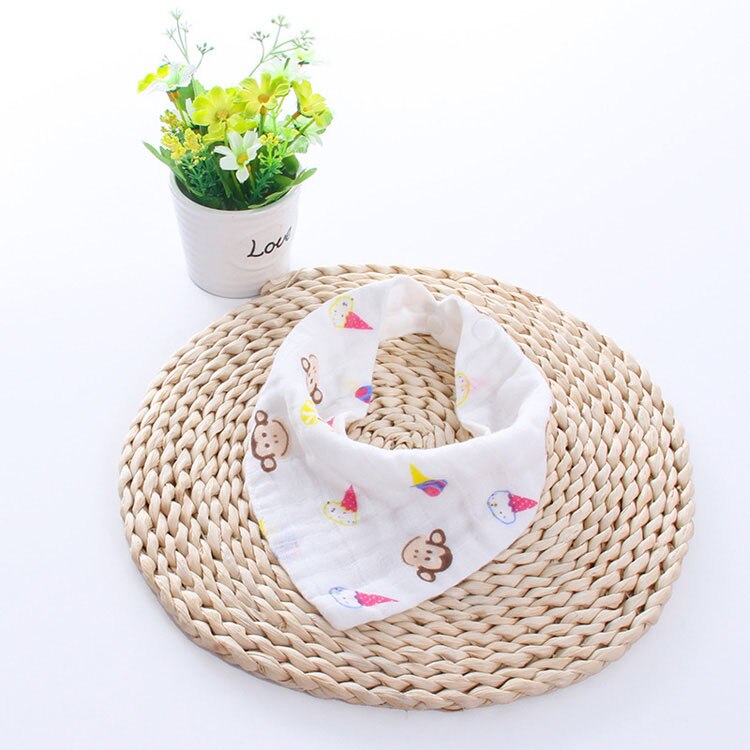 Mooie Baby Slabbetjes Jongen Meisje Bandana Water Absorberen Bib Burp Doek Driehoek Cartoon Katoenen Baby Sjaal Burp Dubbele Snap Baby accessoire: 12