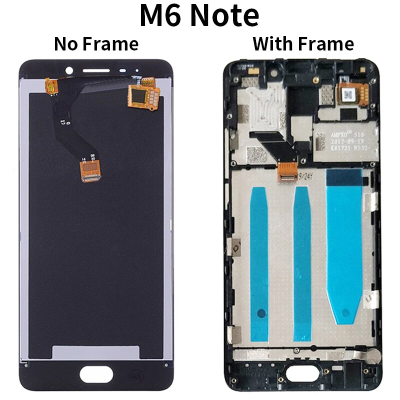 5.5 ''Originele Lcd Module Voor Meizu M6 Note M721H M721Q Lcd Touch Screen Met Frame Digitizer Vergadering Vervanging