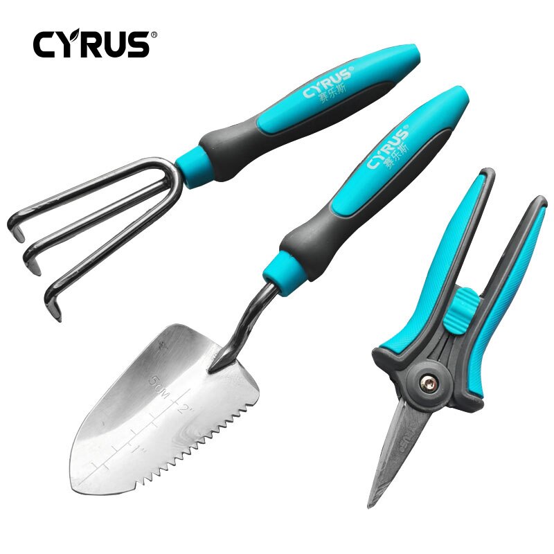3Pcs Garden Tools Set Cultivating Planting Trowel Pruner Cultivator Shovels Spades Transplanter Small potted: Default Title