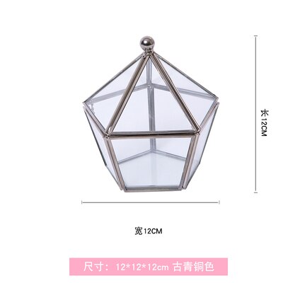 Sen boîte à bagues de mariage en verre or | Fleur éternelle, bricolage Transparent, boîte à bijoux, pour anniversaire, rangement de d'anniversaire: C1