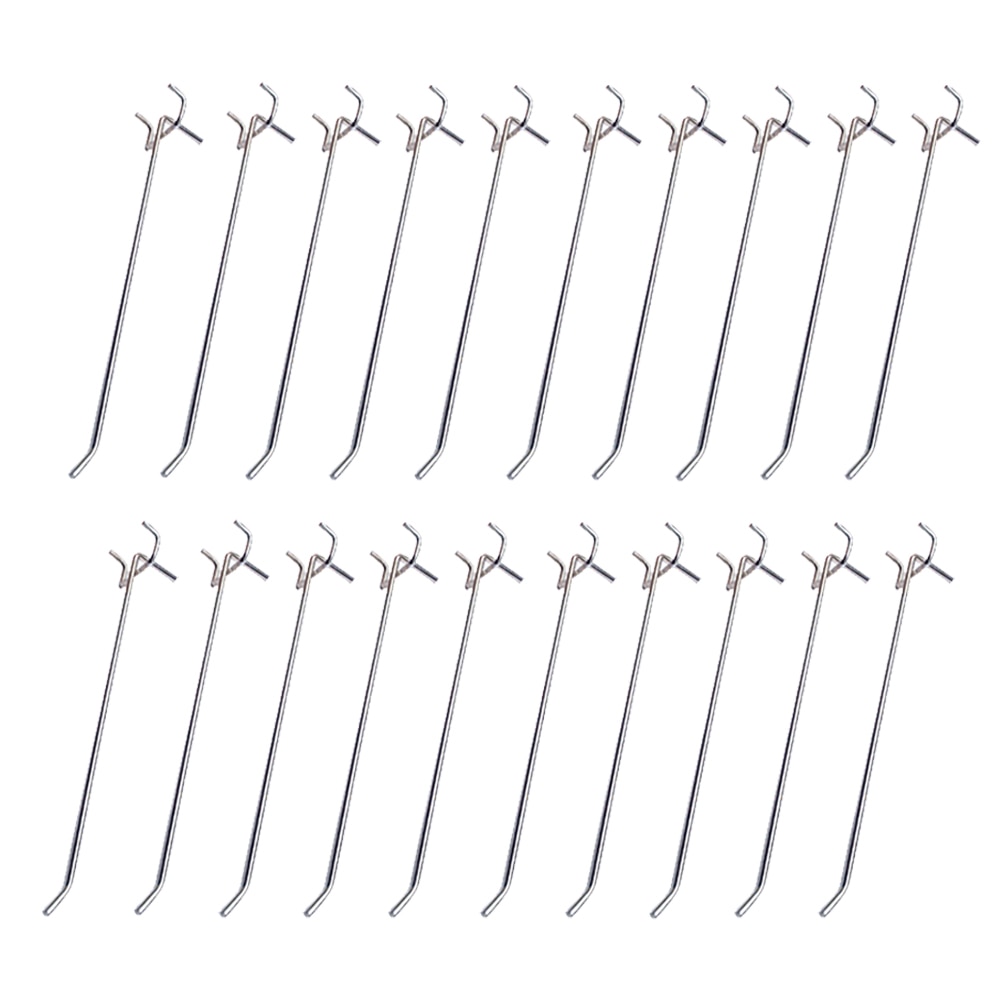 20pcs Display Garage Workshop Wall Mount Retail Shop Pegboard Hooks Manganese Steel Heavy Duty Home Shelving Hanging Tool