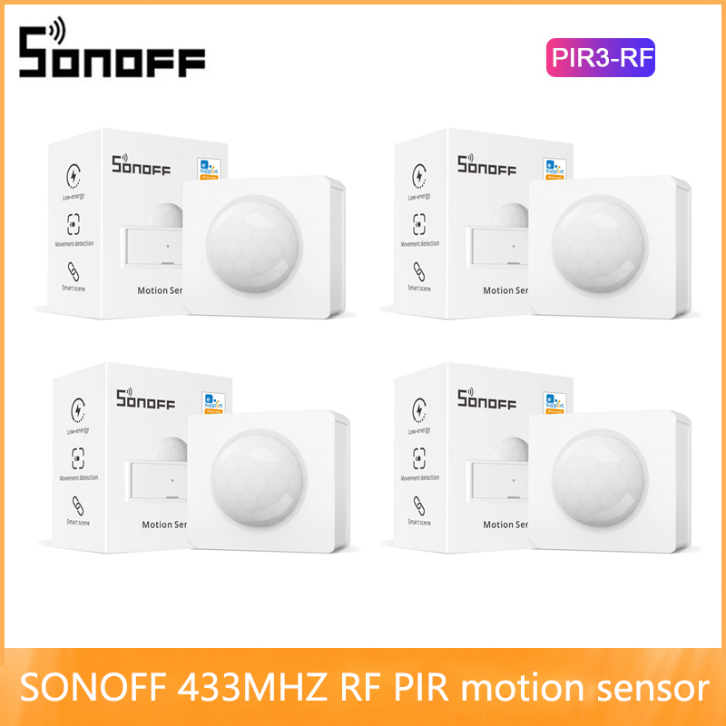 SONOFF – capteur de mouvement EWelink PIR3-RF 433MHz, commutateur bi, alarme de sécurité, Notification, fonctionne avec SONOFF RF Bridge