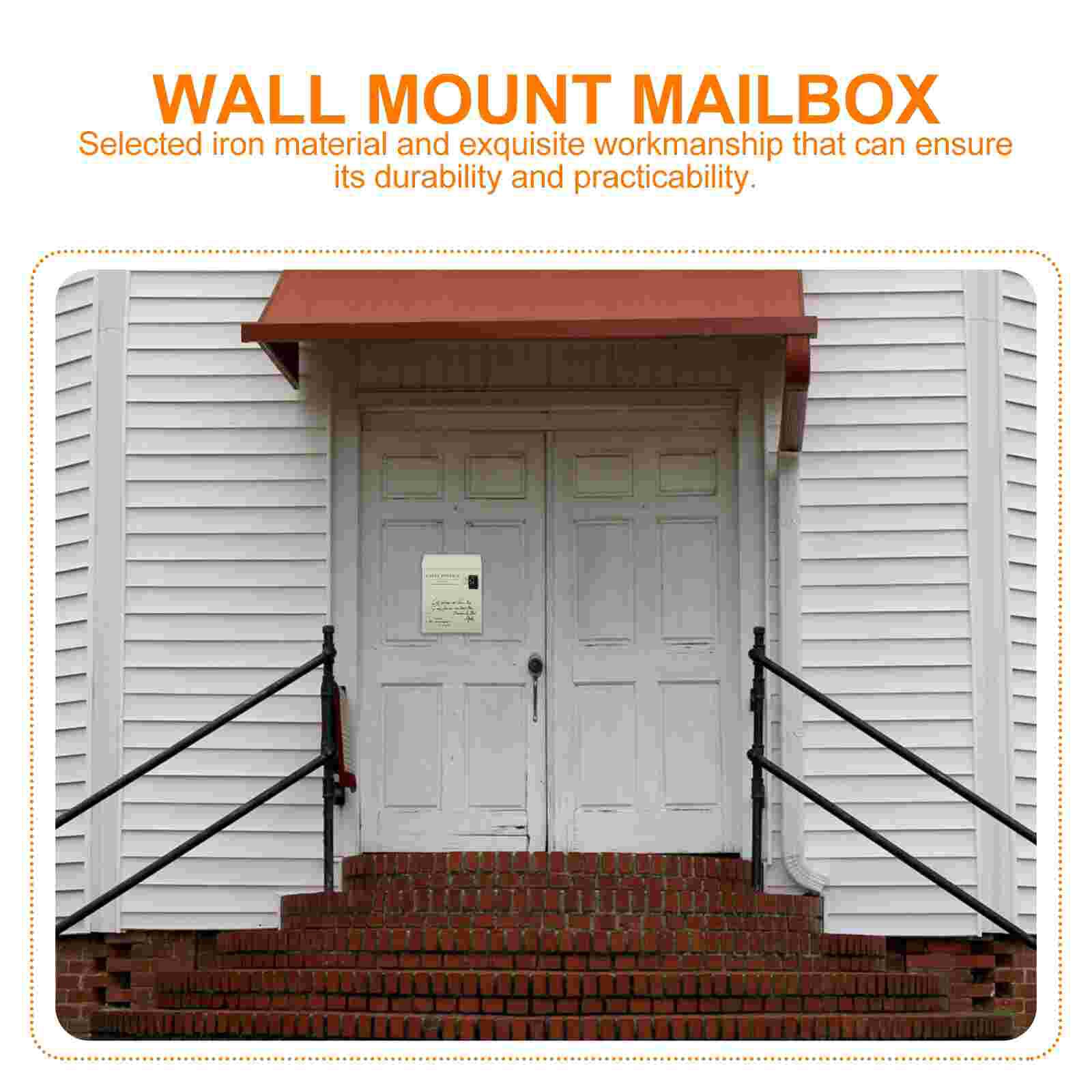 1 Pc Lock Mailbox Retro Letter Box Wall Mount Letter Box Newspaper Mailbox