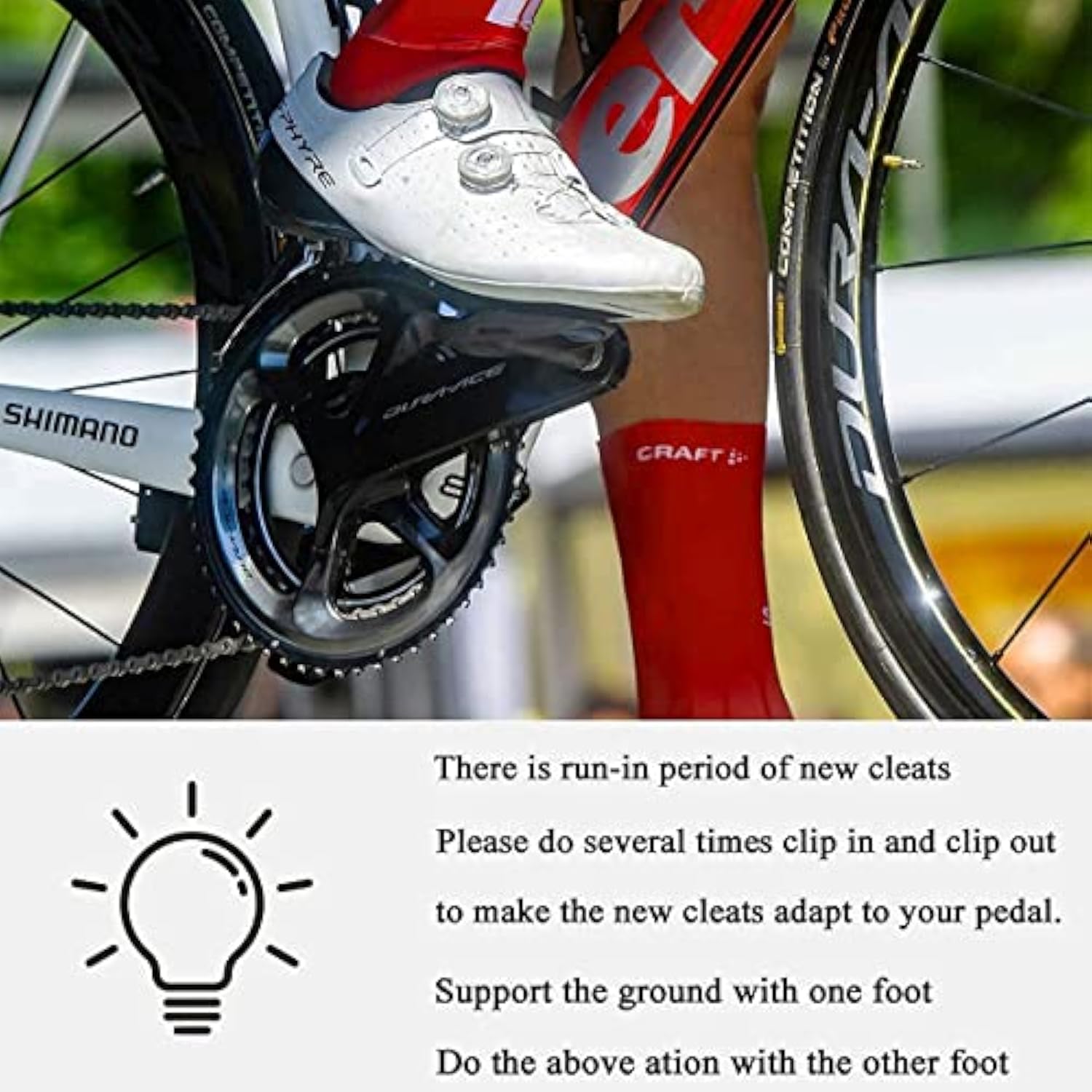 Crampons de vélo de route pour Shimano SPD-SL, verrouillage des pédales de cyclisme, pour chaussures système Shimano SH10 SH11 SH12