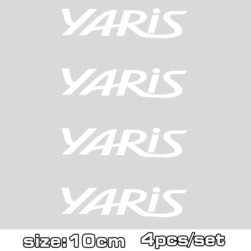 Autocollants de rétroviseur et poignée de porte | Autocollants de décoration de voiture pour Toyota yaris Yaris L: 4pcs 10cm silver