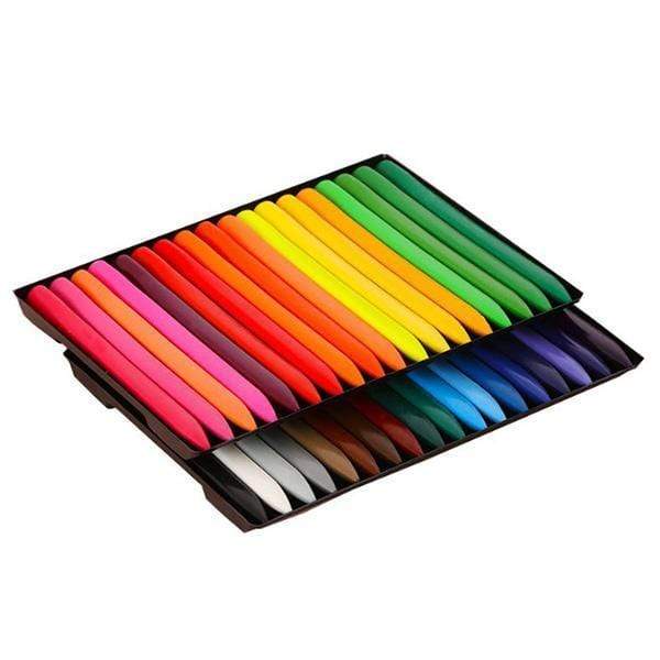 Crayones triangulares de cera no tóxicos para niños, suministros de dibujo, crayones borrables, suministros de arte, escuela, kingdergarter supp, 36 colores