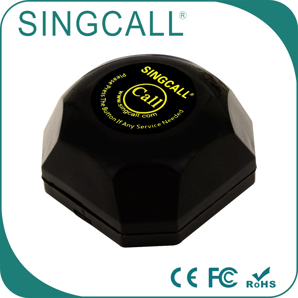 SINGCALL Restaurant Wireless Calling System Pager, Hamburger Pager, Service Caller APE560 Black Pager