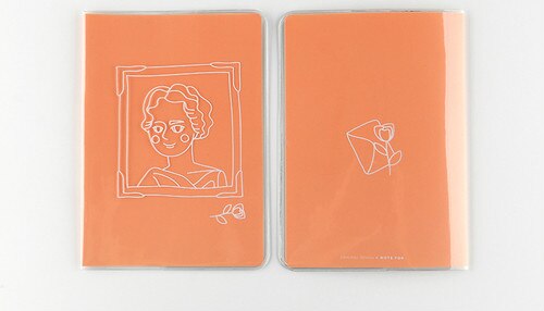Note til pvc-omslag  a5 a6 blomsterprintet gennemsigtig softcover til monteret journalomslag: A6 pvc dækning-d