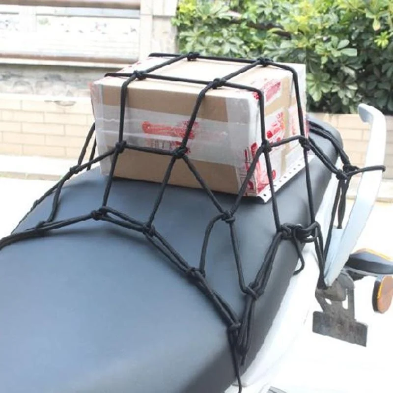 Motorbagagenet Fiets 6-haken Houd brandstoftank Bagage Mesh Web Styling Moto verstelbaar bagagenet