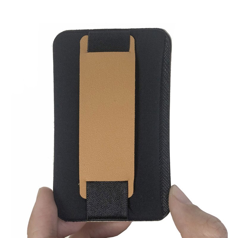 card holder Adhesive Sticker Mobile Phone Back Credit Card Holder Pouch For Cell Phone Support Card Case: 019 yellow