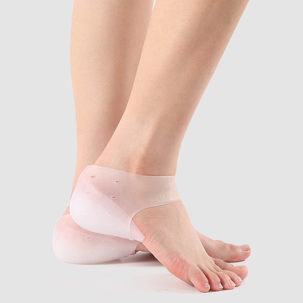 1 Pair Concealed Footbed Enhancers Height Increase Insoles Silicone Foot Lift Pads Dress In Socks Tool