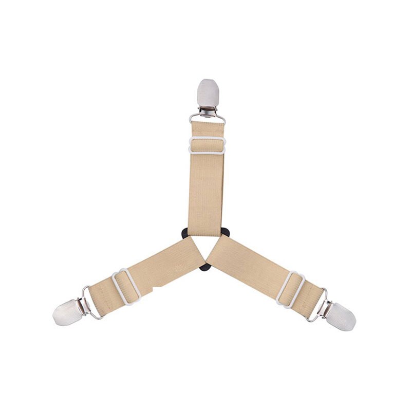 4Pcs/set Elastic Bed Sheet Holder Belt Fastener Bed Sheet Clips Home Textiles Bed Clip Mattress Blankets Bed Holder Gadgets: Yellow