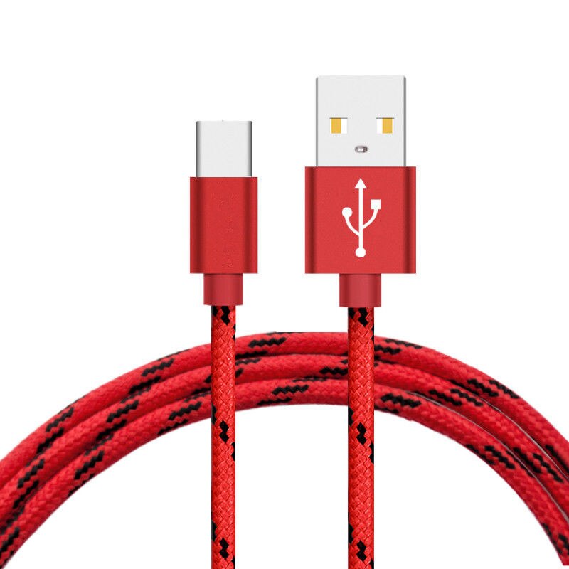 Micro Usb Kabel Snel Opladen Adapter Voor Samsung Galaxy S7 S6 S5 Xiaomi Htc Huawei Android Telefoons Data Sync Charger koord Type C: For Android / Red