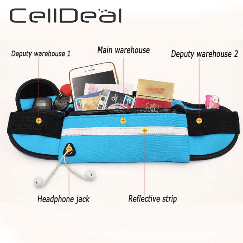 Adjustable Casual Waist Packs Running Waist Bag Canvas Sports Outdoor Phone Holder Belt Bag Fitness Sport Accessories Unisex