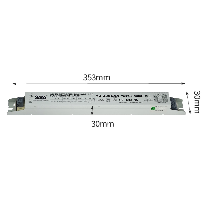 3 aaa yz -136 eaa yz -236 eaa yz -336 eaa  t8/ tc -l 220v 1*36w 3*36w t8 elektronisk forkobling til  t8 lysstofrør til reklamelys