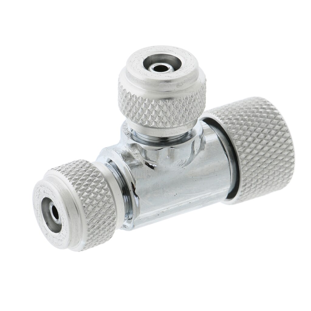 Aquarium Live Plants Tank Dual Head CO2 Tube Needle Valve 1/8 inch