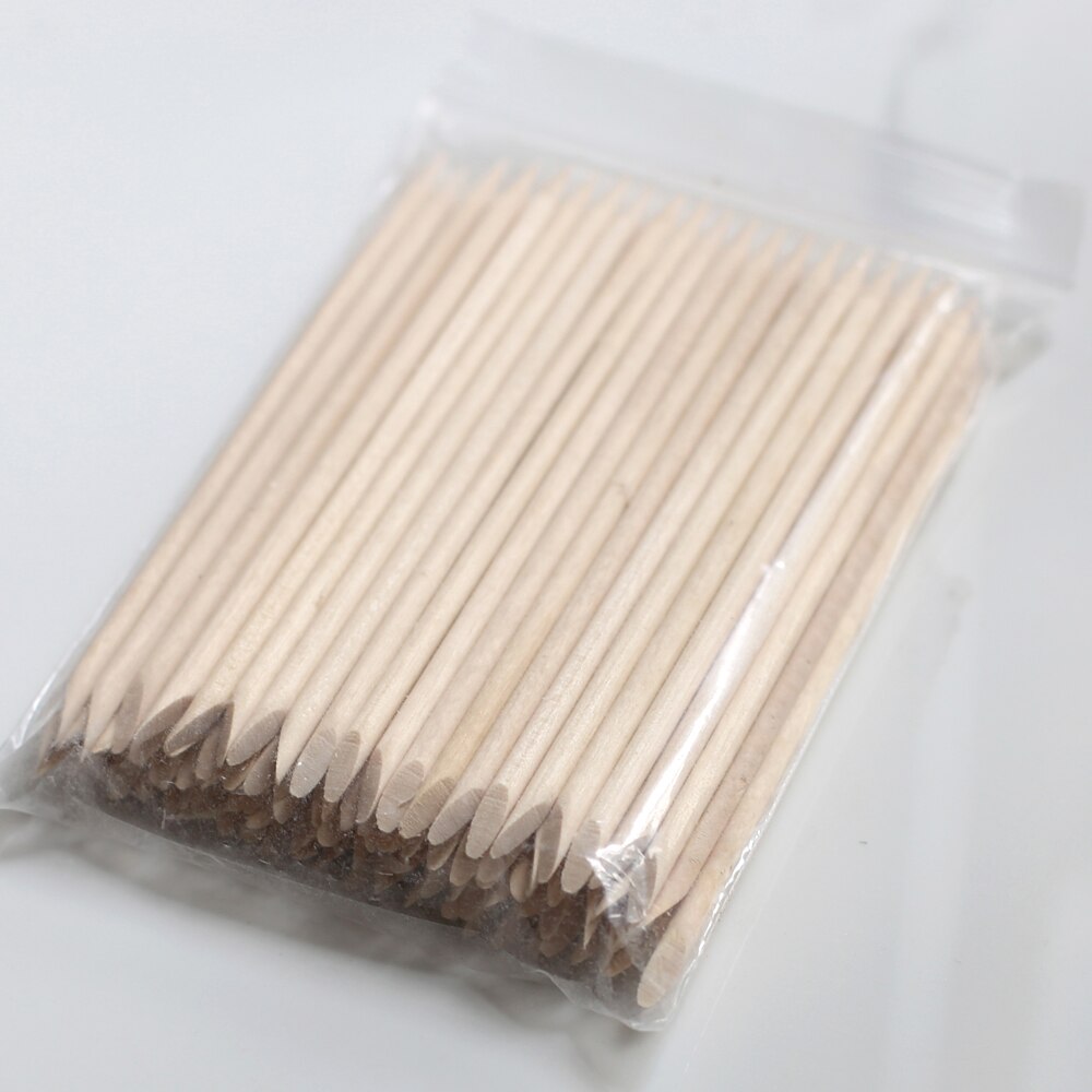 Irrota puutikku kynsitaidetikkuja kynsinauhojen työntöpoistoaine manikyyri pedikyyri hoitotikku 100 kpl kynsi mustia