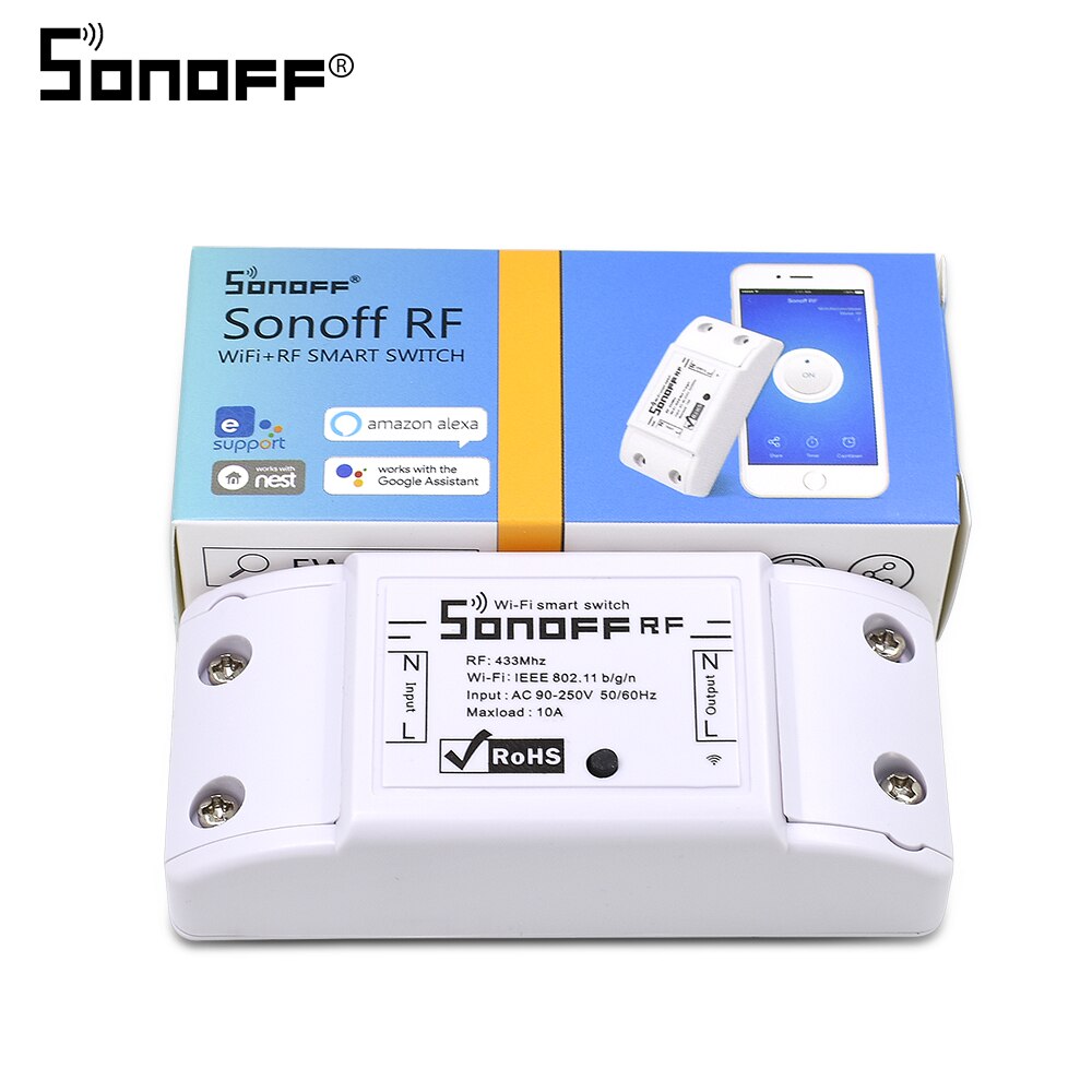 Itead Sonoff Rf 433Mhz Wifi Draadloze Afstandsbediening Smart Schakelaar Licht 220V Domotica Module Universele Voor Ios/Android App
