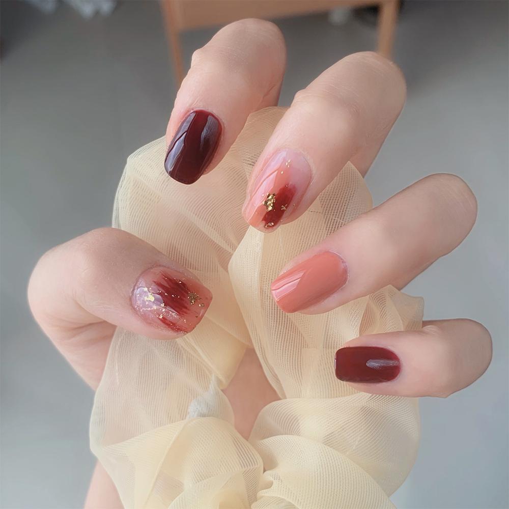 Faux ongles à pression avec colle, de Style 3D, 24 pièces: BA915