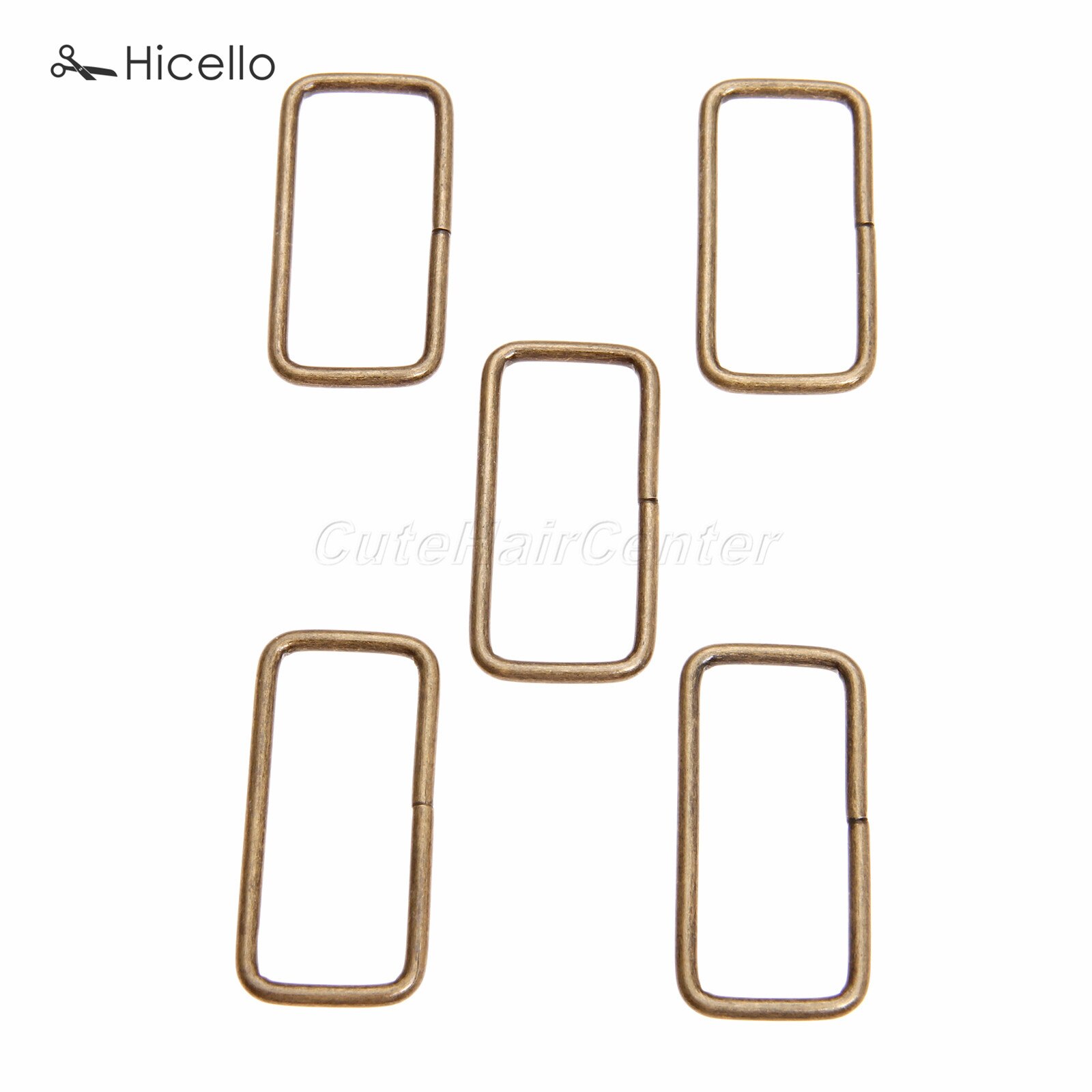 20Pcs/lot Metal square ring buckles Garment Belt DIY Needlework Luggage Sewing handmade Bag purse buttons Bronze Silver Hicello: Bronze 38cm 12cm
