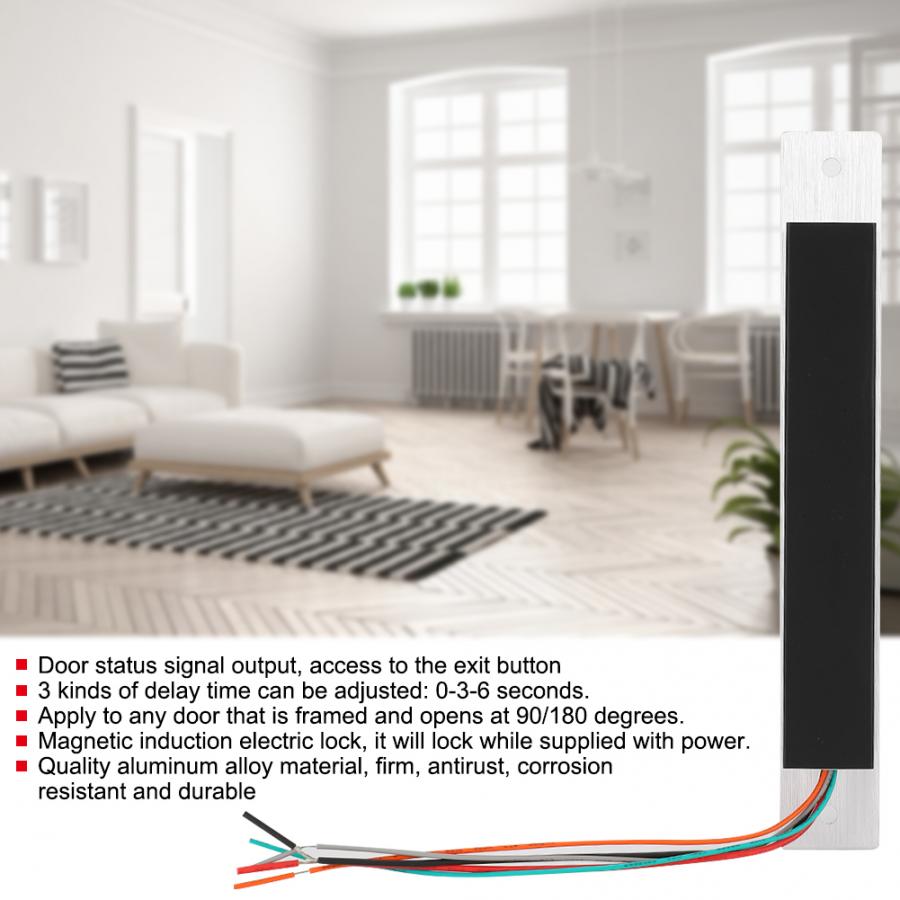 Electric Bolt Lock DC12V 5 Lines Electric Deadbolt Bolt Door Lock for Security Access Control smart lock