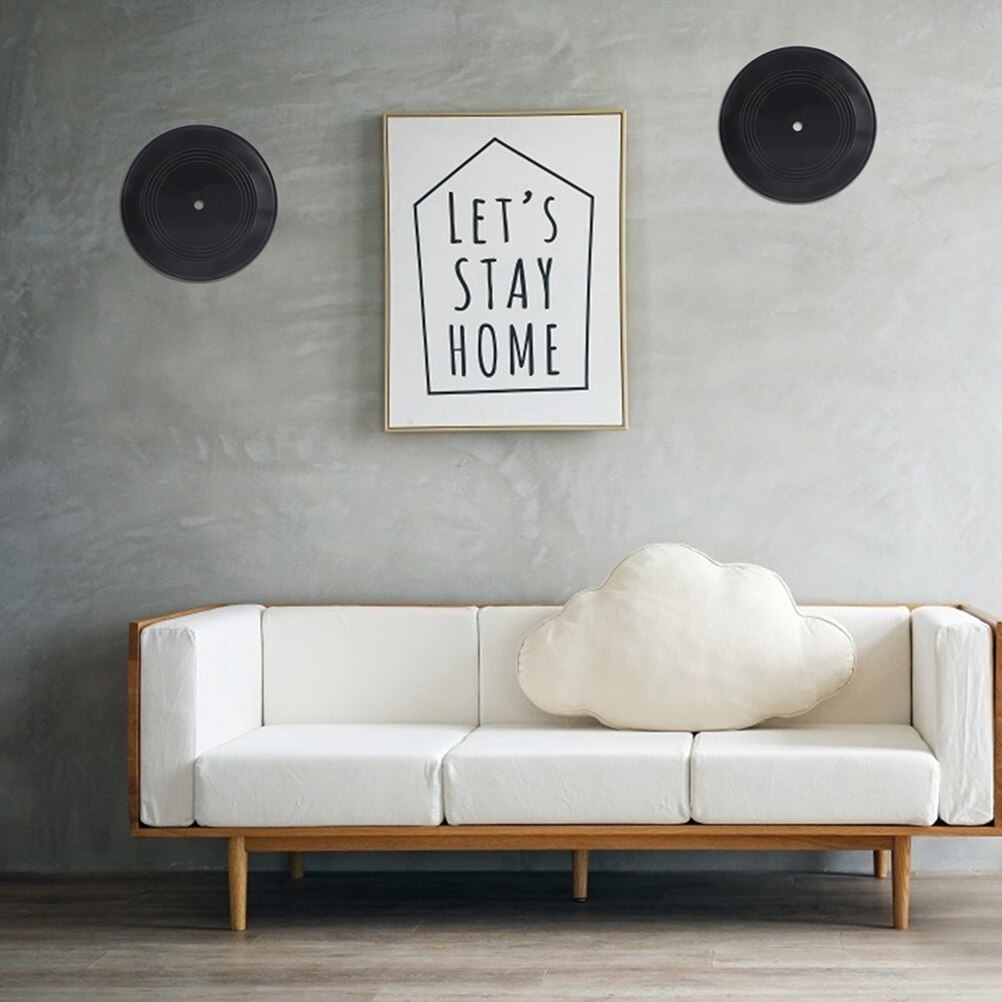 2 stück wandornamente aus vinyl, dekorative schallplatten, inneneinrichtung