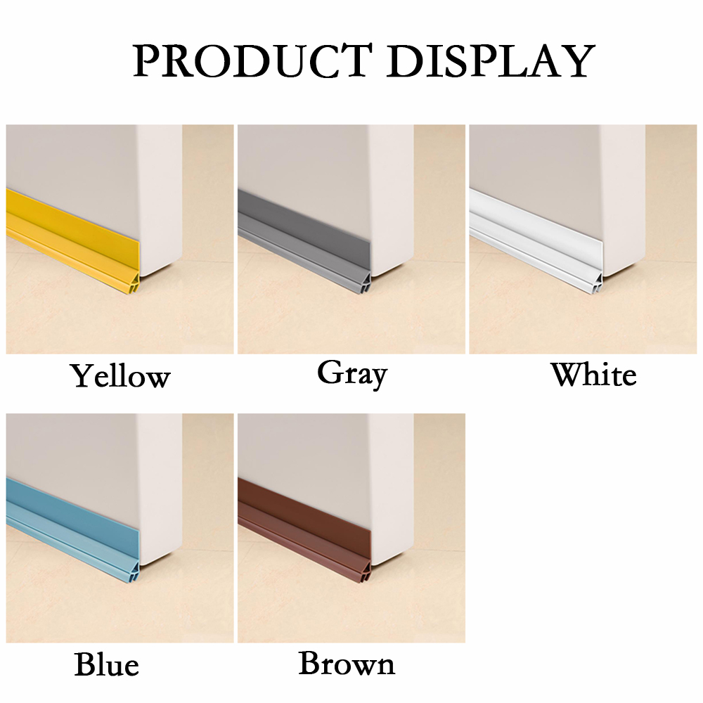 93Cm Pcv Zelfklevende Tochtstrips Onder Deur Raam Afdichting Strip Noise Tochtstrip Draft Stopper Sweep Strip Deur seal