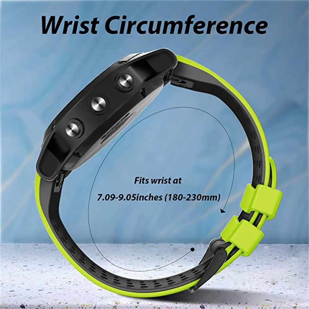 Anbest Siliconen Horloge Band 22Mm Breedte Vervanging Band Voor Fenix 6 5 5 Plus 6 Pro Band Voor Forerunner 935 945