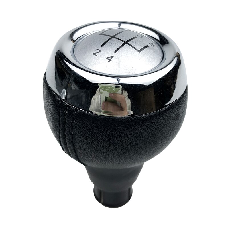 Pomo de cambio de marchas de cuero para MINI COOPER D S SD R55 R56 R57 R58 R59 F55 F56 F54 F57 COUNTRYMAN R60 R61 PACEMA JOHN COOPER WORKS: R12345 Silver 