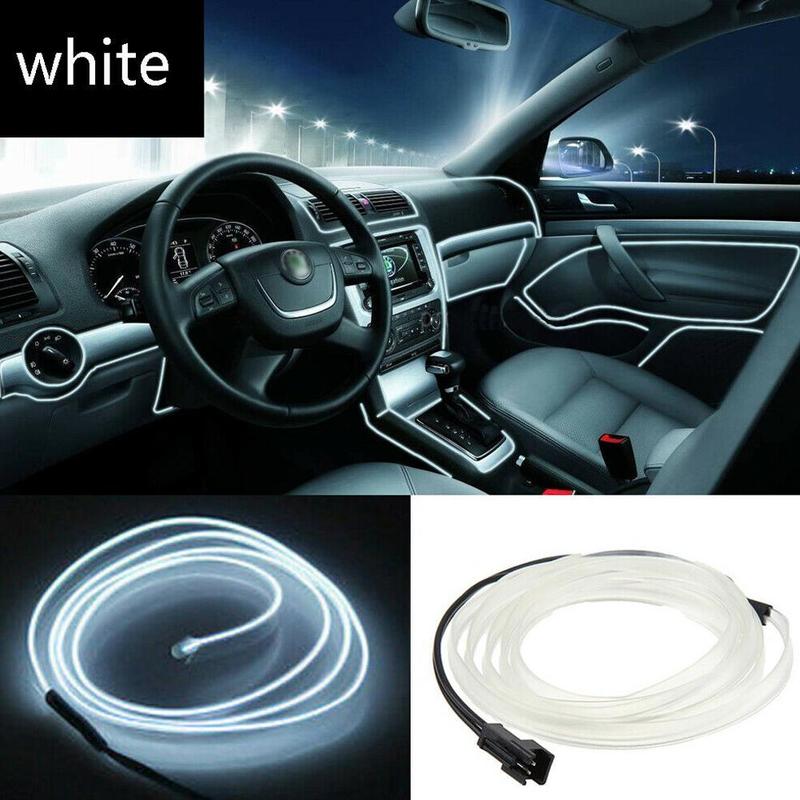 2M Auto-interieur Sfeer Lamp 12V Auto Flexibele Strip Led Strip Led Licht Auto Licht Koud Dashboard Interieur decorat E3X9