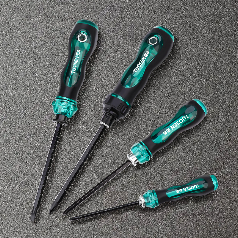 Telescopic Screwdriver Ratcheting Screwdriver Repair Tool Multifunctional Dual End Slotted Cross Magnetic Screw Driver Hand Tool