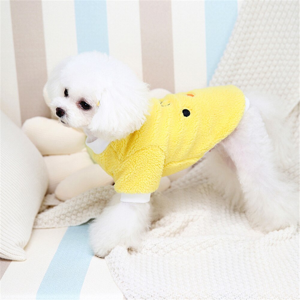 Lã quente roupas para animais de estimação bonito imprimir casaco pequeno médio cão gato camisa jaqueta teddy bulldog francês chihuahua filhote de cachorro roupa de inverno