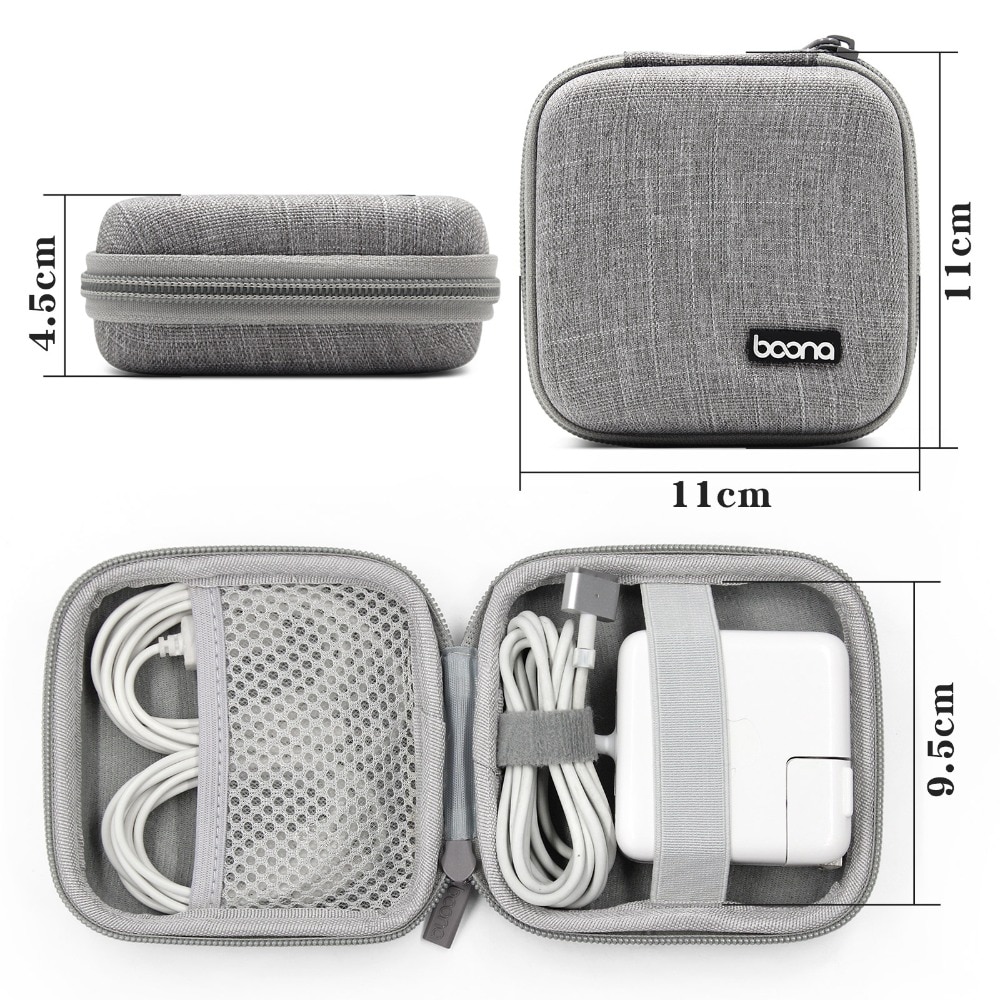 Boona EVA Hard Laptop Accessories Power Supply Case Electronic Gadgets Bag for Apple Travel Bag iPhone Accessories,