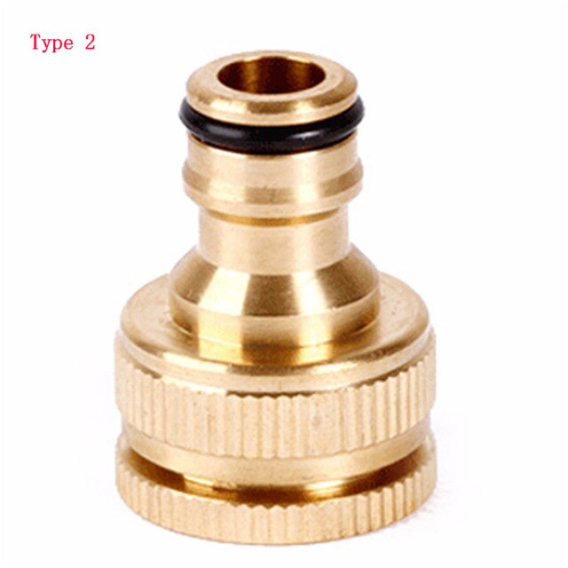 Universal Adapter Faucet Tap Connectors For 14-21mm Tap Garden Hose Quick Connector Copper Adapter 1/2" to 3/4" Male Thread: Type 2
