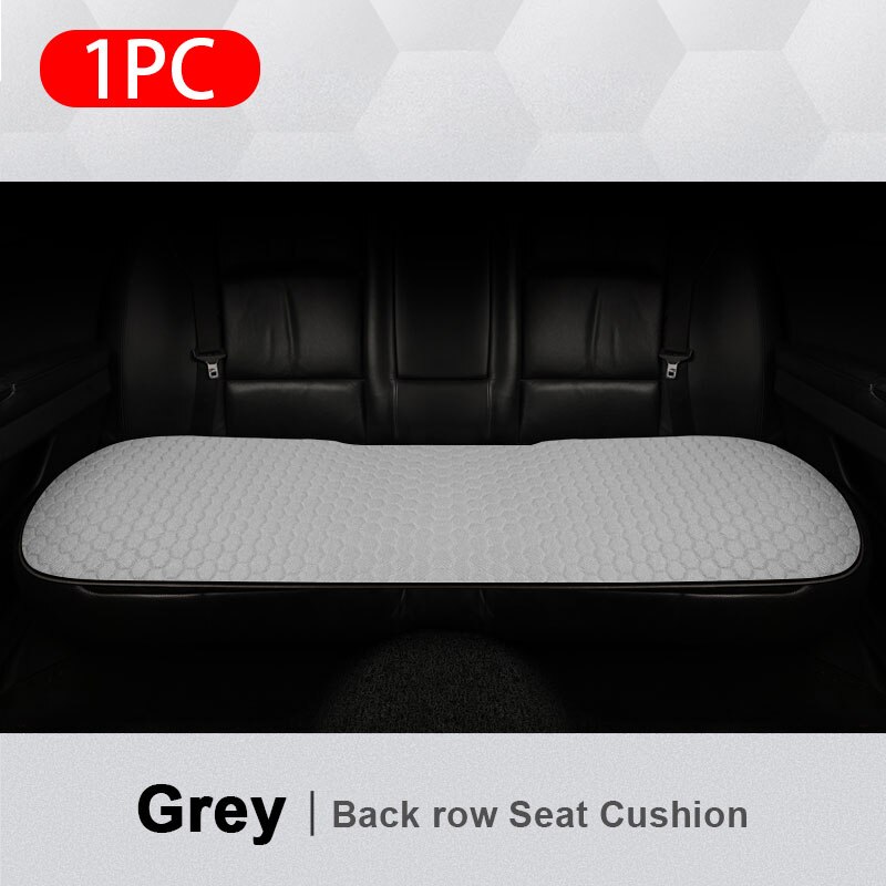 Vlas Auto Stoelhoezen Set Ademend Linnen Mildewproof Zitkussens Universele Transpiratie Protector Mat Auto Interieur Accessoires: Rear Gray 1pc