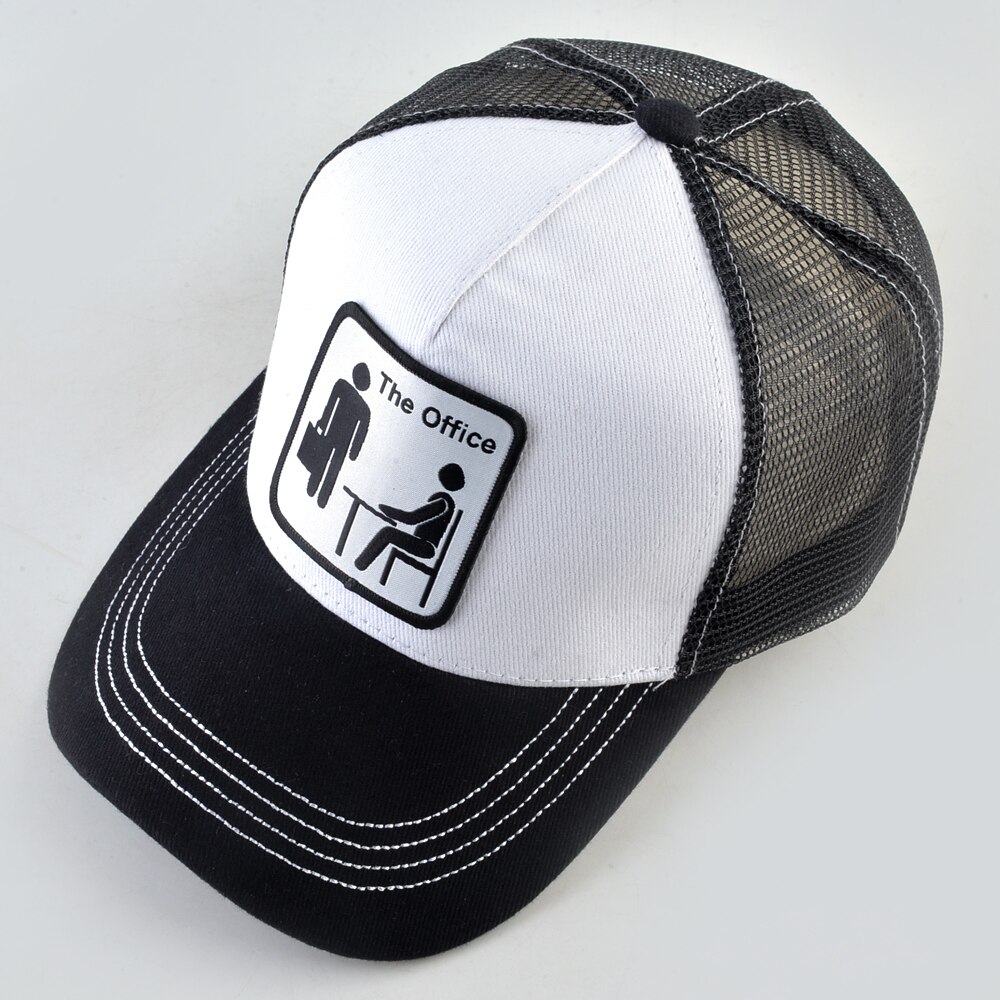 Trucker Caps Unisex Mesh Baseball Caps Men Women Outdoor Breathable Visor Hat Hip Hop Casquette The OFFICE Drake Bones