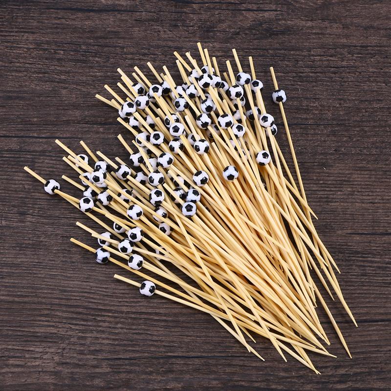 100pcs Disposable Fruit Food Picks Beverage Appetizer Picks Toothpicks for Wedding 12cm