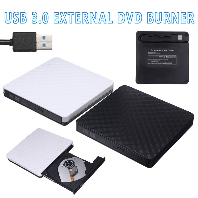 1Pc Usb 3.0 Externe Dvd Brander Duurzaam Rw/Cd Rom Brander Writer Reader Voor Pc laptop Computer