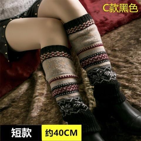 Beenwarmers tienermeisjes vintage stijl beenwarmers: Zwart