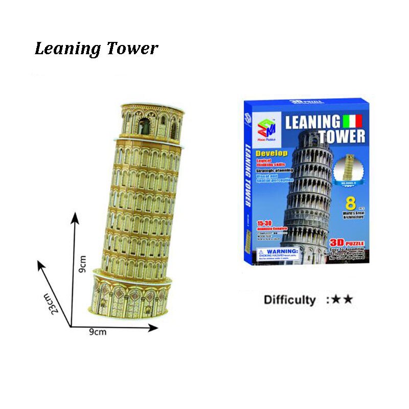 3D Three-dimensional Famous Building Model Toys Puzzles Kids DIY World Famous Tower Bridge House Jigsaw Educational Toy ZXH