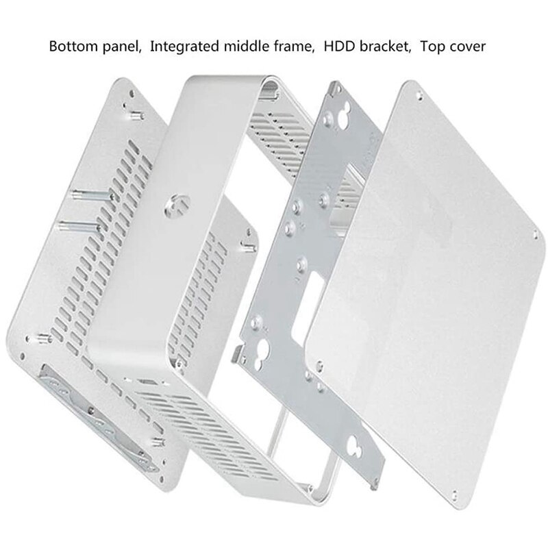 H80S HTPC carcasa de chasis de refrigeración Mini ITX Slim Office Home Gaming práctica carcasa de aleación de aluminio para ordenadores PC