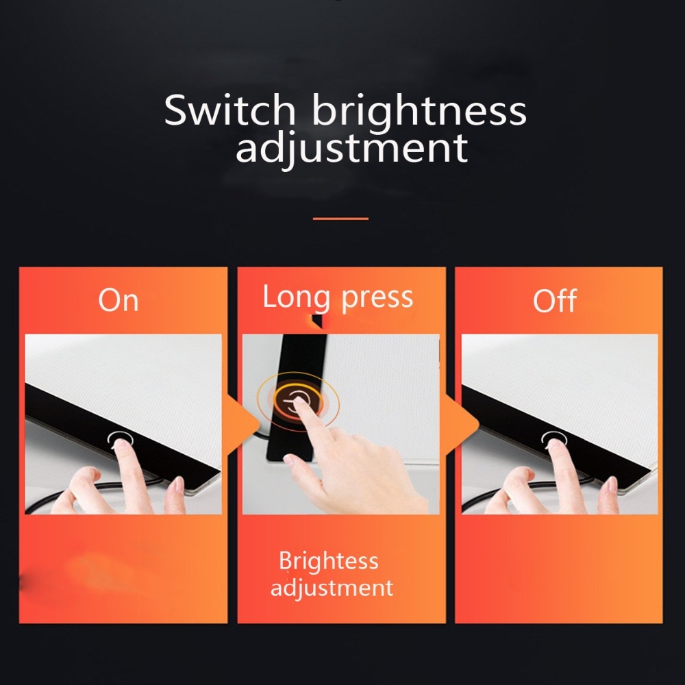 Dimbare LED Grafische Tablet Schrijven Diamant Schilderen Tool Lichtbak Pads Digitale Tekening A4 Kopie Tablet Daimond borduren