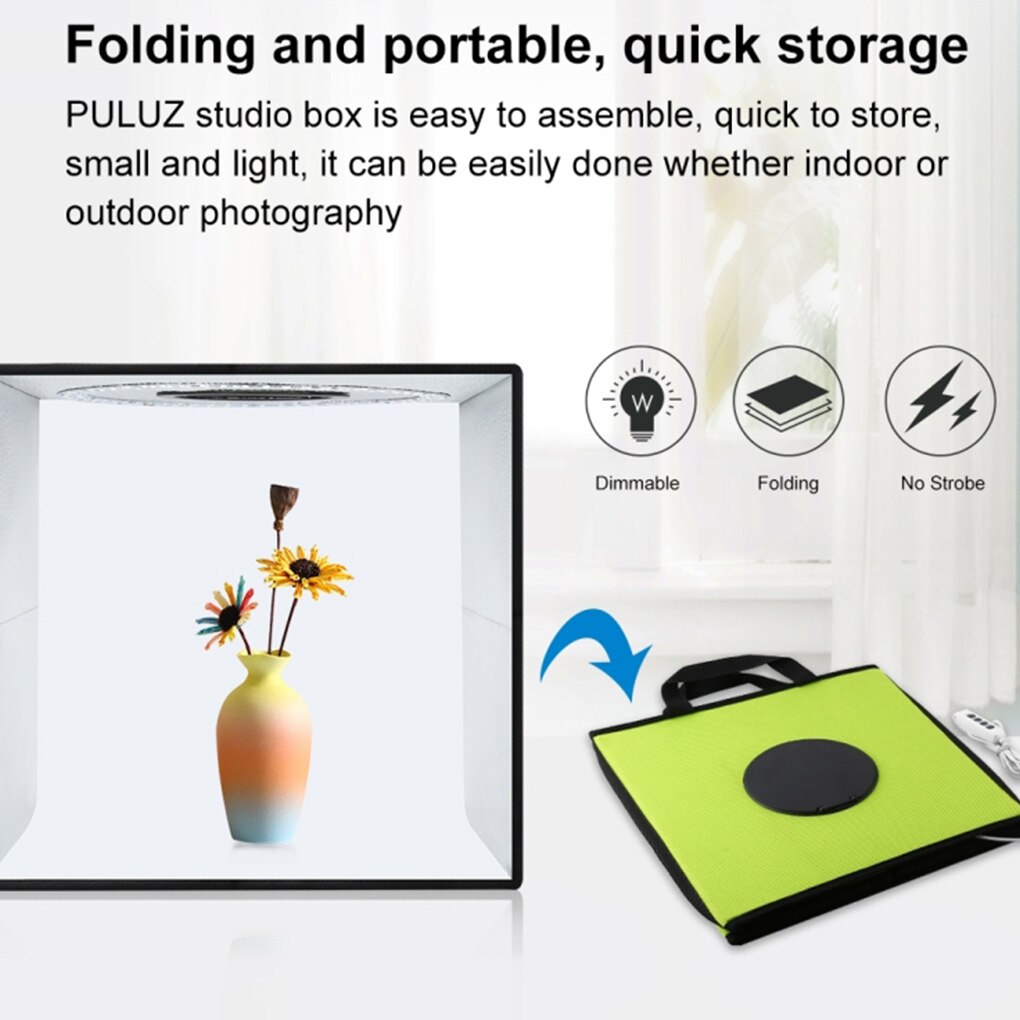 Fotografie Mini Zelt Tragbare LED Licht Zimmer Foto Schießen Klapp Licht Softbox mit 6 Farbe Hintergrund